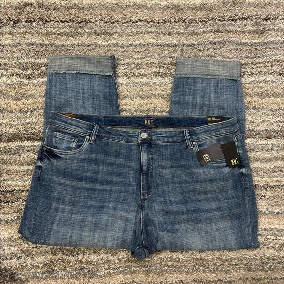 KUT From The Kloth High Rise Ankle Straight Leg Jeans Sz 24W NWT | KUT Jeans * - Picture 3 of 14